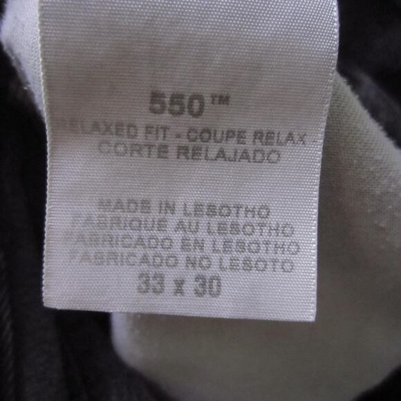 Levis 550 Jeans Mens 33x30 Faded Black Relaxed Fit Tapered Leg Denim Zip Fly - Picture 11 of 12